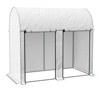 Outsunny 200 X 100 X 178Cm Small Tomato Greenhouse With Roll-up Zipped Doors, White
