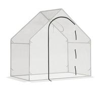 Outsunny Walk-In Portable Greenhouse Mini Grown House With Steel Frame Window Plants