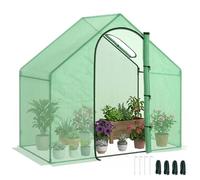Outsunny Walk In Tomato Greenhouse Steel Frame 180 x 100 x 168CM Green