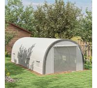 Outsunny Walk-In Tunnel Greenhouse, Upgraded Structure, Mesh Door & Windows
