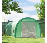 Outsunny Walk-in Tunnel Greenhouse, Upgraded Structure, Mesh Door & Windows