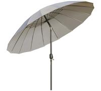 Outsunny Waterproof 2.5m Adjustable Outdoor Garden Parasol Umbrella Sun Shade with Crank & Tilt, Light Grey Aosom UK