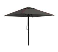 Outsunny Waterproof Garden Parasol Umbrella with Air Vent, Outdoor Market Table Sunshade Canopy with Decorative Edging, Grey Aosom UK