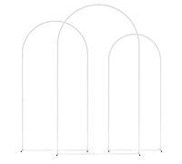 Outsunny Wedding Arch Frame Set, Metal Balloon Arch Stand Set, Balloon Arch Stand Set for Birthday Party, 2.2, 2, 1.8 m White