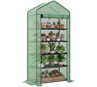 Outsunny Widened Mini Greenhouse 5 Tier Green House, 193H X 90W X 49Dcm, Green