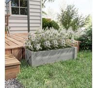 Outsunny Wooden Garden Raised Bed Planter Grow Containers Pot, 100x36.5x36cm