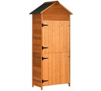 OutSunny Garden Shed 0.52 x 0.84 x 1.88 m Teak