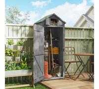 Wooden Garden Storage Shed Grey, Grey