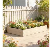 Outsunny Wooden Raised Bed For Garden, 620L Extra Large Raised Garden Bed