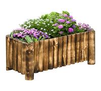 Outsunny Wooden Raised Garden Bed, 78 x 35 x 30cm, Elevated Planter Box