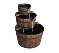 Outsunny Wooden Water Pump Fountain 3 Tier Cascading Feature Garden Deck