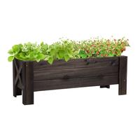 Outsunny Wooden Garden Raised Bed Planter Grow Containers Pot,