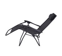 Outsunny Zero Gravity Chair, Reclining Lounger W/ Pillow In Black Black