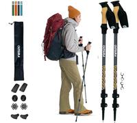 Outsura Trekking Poles Lightweight Folding Hiking Poles Backpacking Walking Sticks for Men Women Seniors with Cork Handle Quick Release 2 Poles Carbon Fiber