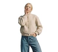 OUTTA BOX Women’s Wool Look Bomber Jacket, Button Up Baseball Coat with Stand Collar, Oversized Casual Outerwear for Autumn Winter Christmas