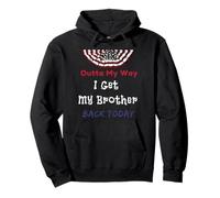 Outta My Way I Get My Brother Back Today American Flag Pullover Hoodie