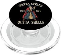 Outta Spells But Not Outta Shells Funny Wizard Fantasy Meme PopSockets PopGrip for MagSafe