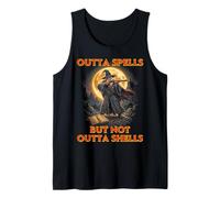 Outta Spells But Not Outta Shells Funny Wizard Fantasy Meme Tank Top