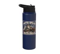 Outta Spells But Not Outta Shells Vintage Wizard Graphic Stainless Steel Insulated Water Bottle
