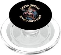 Outta Spells But Not Outta Shells Wizard Fantasy Humor PopSockets PopGrip for MagSafe