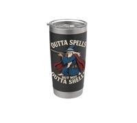 Outta Spells But Not Outta Shells Wizard Fantasy Meme Stainless Steel Insulated Tumbler