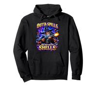 Outta Spells But Not Outta Shells Wizard Meme Bootleg Style Pullover Hoodie