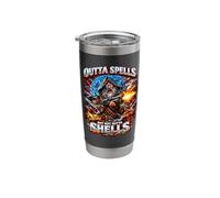 Outta Spells But Not Outta Shells Wizard Meme Bootleg Style Stainless Steel Insulated Tumbler
