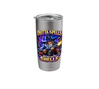 Outta Spells But Not Outta Shells Wizard Meme Bootleg Style Stainless Steel Insulated Tumbler