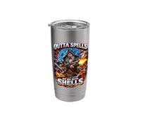 Outta Spells But Not Outta Shells Wizard Meme Bootleg Style Stainless Steel Insulated Tumbler
