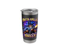 Outta Spells But Not Outta Shells Wizard Meme Bootleg Style Stainless Steel Insulated Tumbler