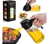 OUTUO 16oz/470ml Oil Dispenser For Kitchen: 2 In 1 Oil Dispenser And Oil Sprayer Olive Oil Dispenser Bottle Spray And Pour Cooking Oil Sprayer Dispensador De Aceite Oil Despenser
