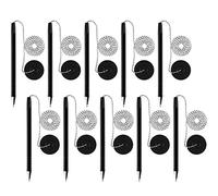 Outus 10 Count Secure Pen with Adhesive Pen Chain and Holder, Black Ink, Ballpoint Pen, Counter-Pens, Security, Minimalist