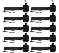 Outus 10 Pack Neoprene Fishing Rod Sleeves, 2.5mm Thick Tangle-Free Covers, Protective Sock for Spinning Casting Rods, Travel Storage(65", Black)