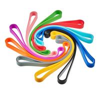 Outus 10 Pieces Large Silicone Rubber Bands 7 Inch Elastic Wrapping Extra Large Rubber Bands for Notebook Office Outdoor Gear Gifts Packing Christmas(High Resilience)