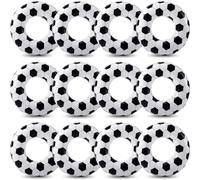 Outus 12 Pcs Soccer Pool Float Soccer Inflatable Pool Ring Floats Sport Inflatable Floats Swimming Tubes for Beach Sport Lake Summer Birthday Party Decoration Supply (30 Inch,Green,White)
