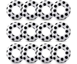 Outus 12 Pcs Soccer Pool Float Soccer Inflatable Pool Ring Floats Sport Inflatable Floats Swimming Tubes for Beach Sport Lake Summer Birthday Party Decoration Supply (30 Inch,Green,White)