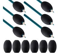 Outus 12 Pieces Egg Pencil Pen Grips Adults Egg Handwriting Grips Pen Stylus Foam Writing Aid Soft Cushioned Foam for Handwriting, Drawing Adults Right or Left Handed Use (Black)