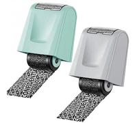 Outus 2 Pcs Identity Theft Prevention Stamp Guard Your ID Stamp Roller Address Blocker Wide Rolling Security for Mail (Mint Green and Gray,Medium)