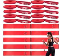 Outus 20 Pcs 15-35lbs Resistance Bands Bulk 10 Long Resistance Loop Bands 10 Pull Up Assist Strength Latex Free Training Physical Therapy Set for Women Men Exercise Home Gym Workout Pilates (Red)