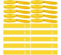 Outus 20 Pcs 5-15lbs Resistance Bands Bulk 10 Long Resistance Loop Bands 10 Pull Up Assist Strength Latex Free Training Physical Therapy Set for Women Men Exercise Home Gym Workout Pilates (Yellow)