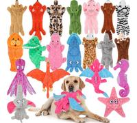 Outus 20 Pcs Dog Squeaky Toys Bulk No Stuffing Dog Toys for Aggressive Chewers, Crinkle Dog Toys Dog Squeak Toys Teething Chew Plush Dog Toys for Small Medium Large Pet Gift, 20 Styles (Vivid Style)