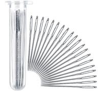 Outus 20 Pcs Leather Needles for Hand Stitching Large-Eye Stitching Needles for Leather Projects with Clear Bottle