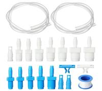 Outus 20 Pcs Master Cylinder Bleeder Kit Compatible with 14151, Brake Bleeding Kit with 22" Clear Hose, Clip, PTFE Tape, SAE and Metric Fittings Universal, Brake Cylinder Master Bleeder