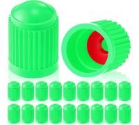 Outus 20 Pcs Tire Valve Stem Caps Car Tire Caps Plastic Universal Black Valve Stem Covers for Bike Bicycle Cars SUV Trucks Motorcycles(Green)