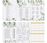 Outus 220 Pieces Bridal Shower Game Set - Fun Wedding Games Cards Supplies and Pencils Activity Accessories for Bride Groom Bachelorette Party Wedding Favors