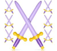 Outus 24 Pcs Inflatable Swords Blow up Swords Party Favors,Gold,Purple | Pirate Theme Party Accessories, Kids Birthday Supplies, Cosplay Halloween Costume Accessories Toys, Role Play Prop Boys Girls