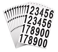Outus 240 Pieces 10 Sheets Numbers Stickers Mailbox Numbers Self Adhesive Vinyl Numbers for Residence and Mailbox Signs (2 Inch, Black on White)