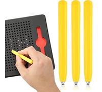 Outus 3 Pieces Stylus Magnetic Drawing Pen Magnet Pens for Magnetic Drawing Board Magnapad A to Z and Numbers 0 to 9, Yellow