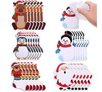 Outus 30 Pieces Christmas Notepad Bulk Self Notes Holiday Memo Santa Claus Snowman Reindeer Notes for Kids Adults Christmas School Office Gifts Stocking Stuffer Goodie Bags, 5 Styles