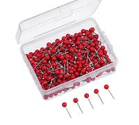 Outus 300 Pieces Map Tacks Push Pins Assorted Color Beads Plastic Head Stainless Steel Wire for Office Marking, Hanging Pictures, Photos and Documents